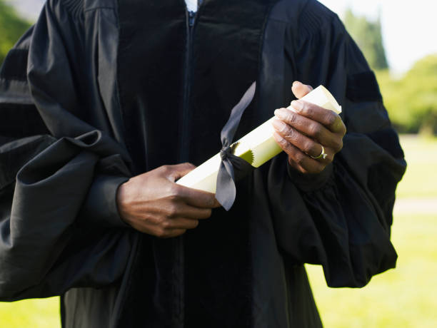 Person at graduation.